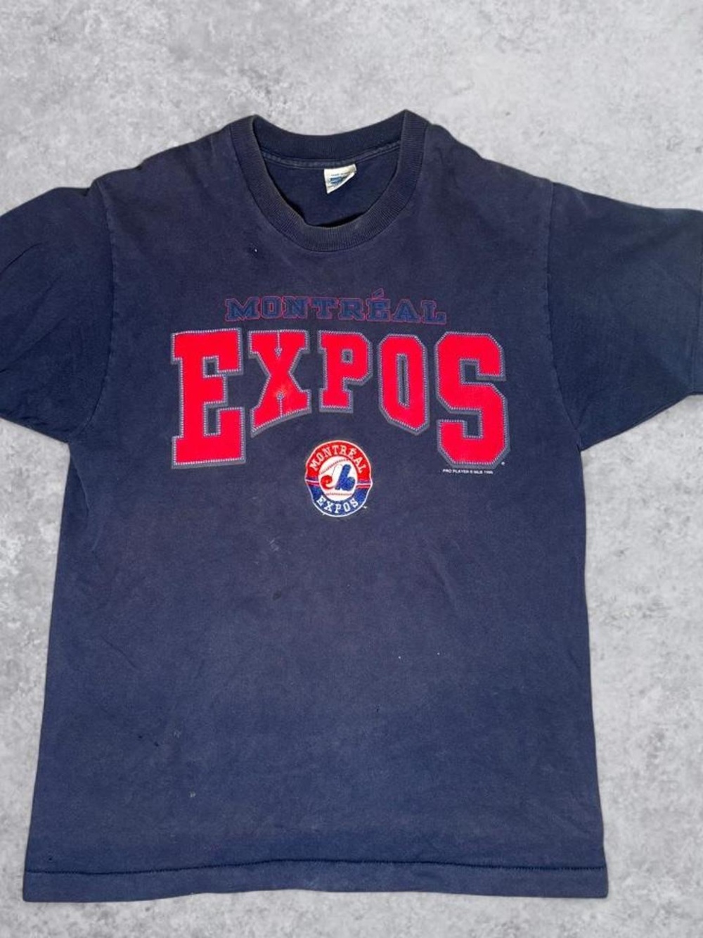 Vintage 1996 Single Stitch Montreal Expos Pro Player MLB T Shirt - Size Medium